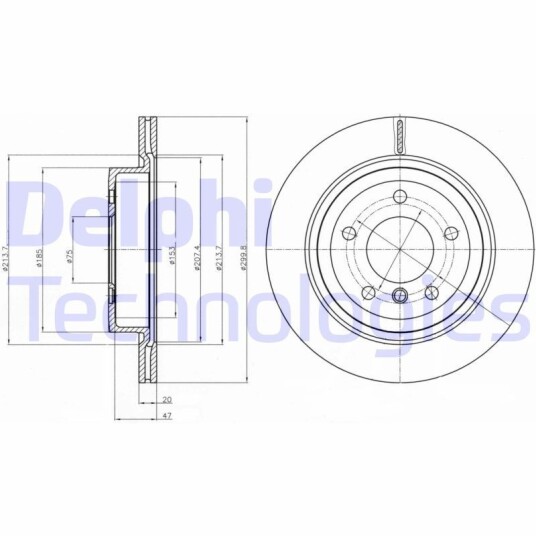 Bremseskive DELPHI BG4223C Bremseskive DELPHI BG4223C