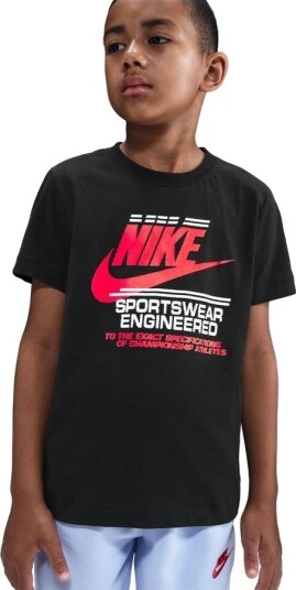 Nike T skjorte Nsw Brandmark Futura Svart Barn størrelse M: 137 147 cm