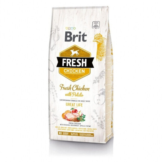 Brit Fresh Adult Great Life, Chicken 12 kg