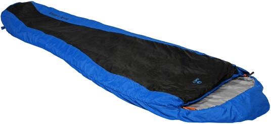 Sovepose Halti Hike og Bike 220 x 80 cm 690 g Microtherm fyll +12 °C komfort blå