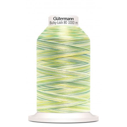 Gütermann Bulky Lock 80 Multi Lysegrønn Sytråd Polyester 9963 1000m