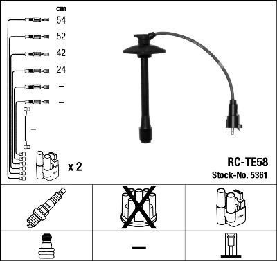 Tennplugg kabelsett NGK 5361