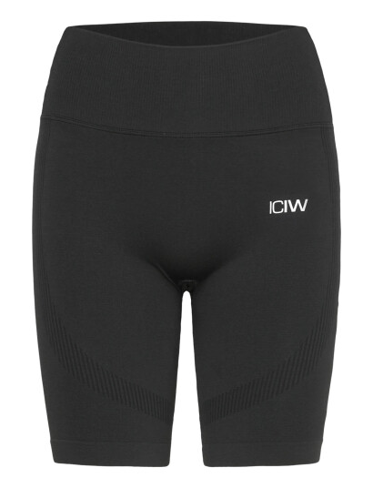 ICANIWILL Soft Seamless Biker Shorts W - Black - XS