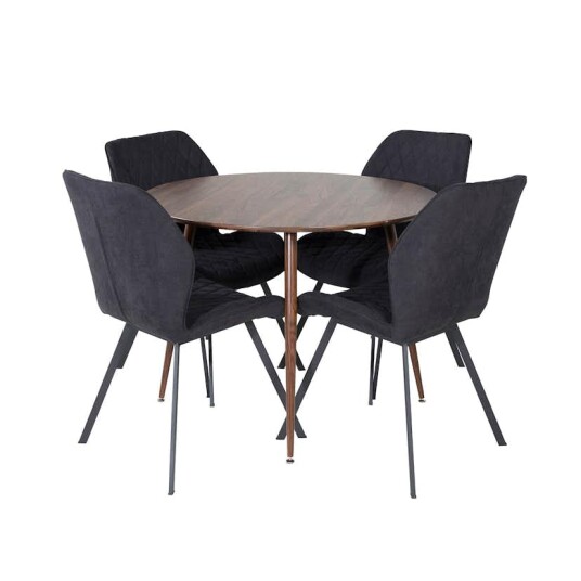 Spisegruppe Venture Home Plake med 4 Geneva Stoler Rundt Spisegruppe Venture Home Plake med 4 Geneva Stoler Rundt