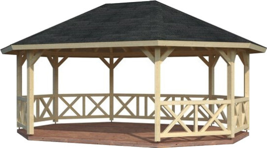 Palmako Paviljong betty 25,0 28,8 m2 6-kantet Palmako Paviljong betty 25,0 28,8 m2 6-kantet