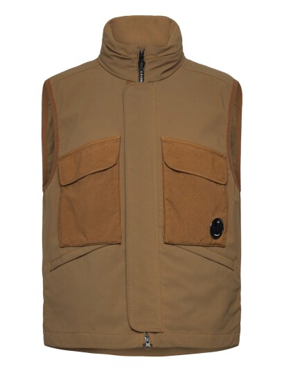 C.P. Company Gd Shell Lens Detailed Vest Brown L