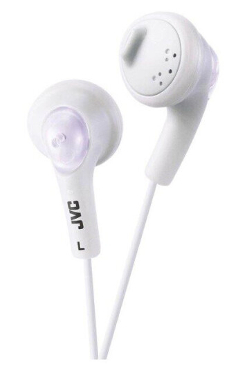 JVC In Ear Gumy Headphones. Hvit