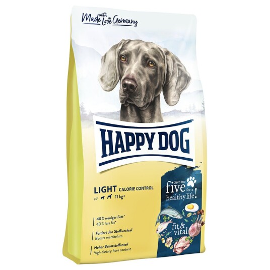 Happy Dog Supreme Fit & Vital Light Glutenfri Hundefôr 12 kg for Mage & Fordøyelse