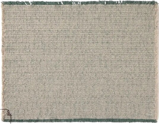 Lorena Canals Handloom Placemats Natural And Duck Green Set Of 2   Beige   38X 50CM