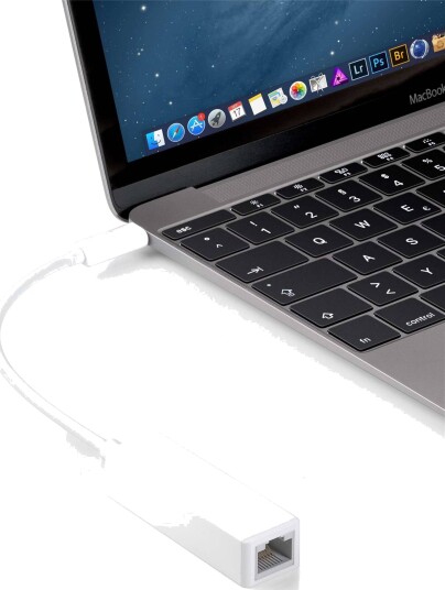 Goobay USB-C Gigabit Ethernet Adapter Hvit 10/100/1000 Mbps