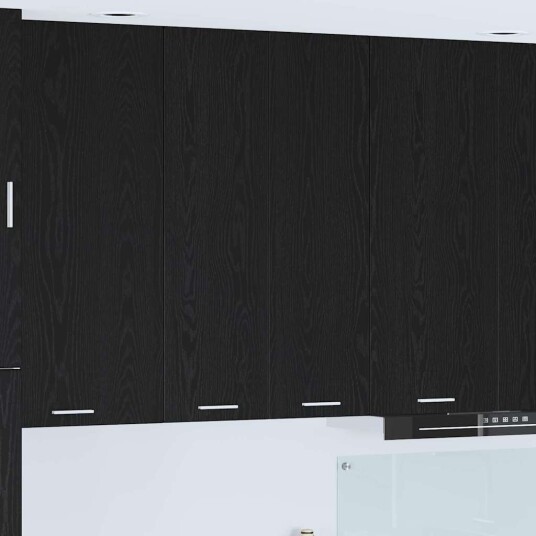 Hengende skap Riga Svart Eik 60 x 31 x 100 cm Konstruert tre
