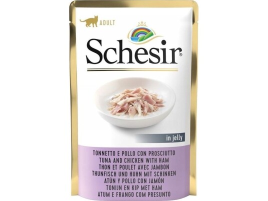 Schesir Schesir For Katter Voksen Tunfisk Med Kylling Og Skinke 85G