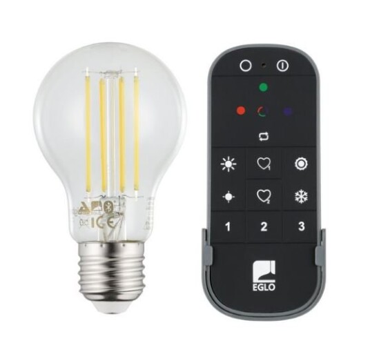 EGLO - Sett med 2x E27 A60 fjernkontroll - Hvit - Zigbee Bluetooth EGLO - Sett med 2x E27 A60 fjernkontroll - Hvit - Zigbee Bluetooth