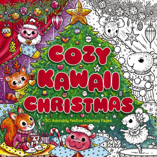 Cozy Kawaii Christmas  50 Adorably Festive Coloring Pages