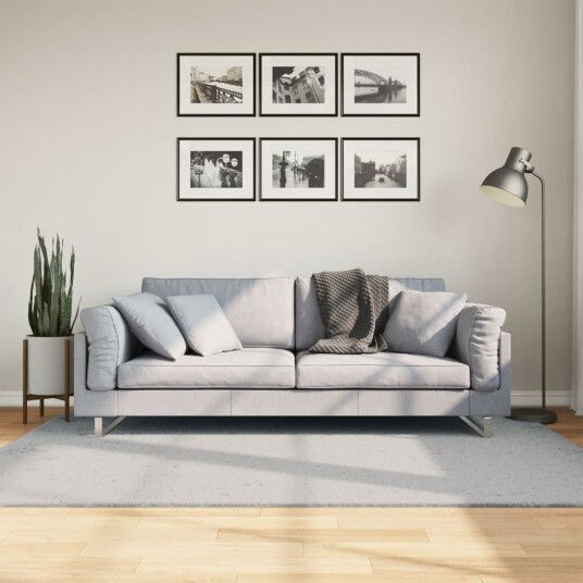 Teppe HUARTE kort luv mykt og vaskbart grå 140x200 cm