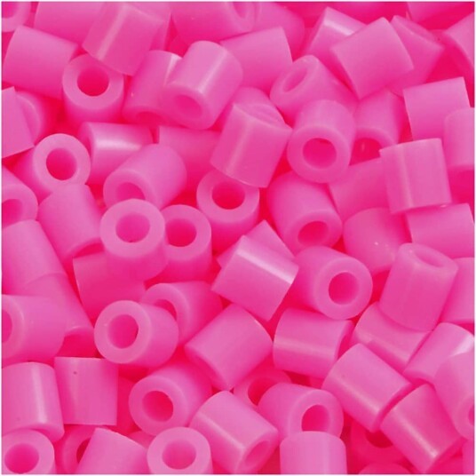 Nabbi Rørperler, Str. 5x5 Mm, Hullstr. 2,5 Mm, 6000 Stk., Rosa (2)