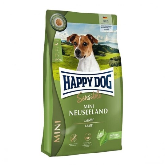 Happy Dog Sensible Mini Neuseeland 10 kg Kornfritt Hundefôr med Lam og Poteter