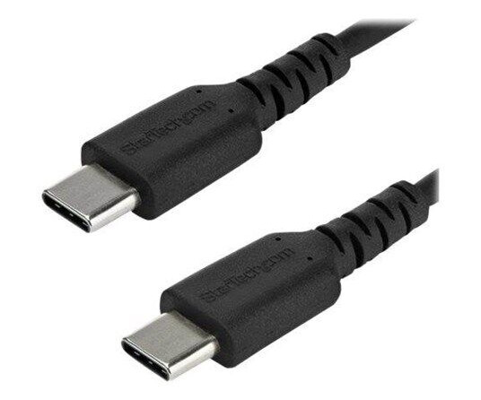 StarTech USB C-kabel 1m 60W Hurtiglading Svart Aramidfiber