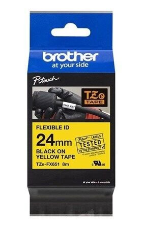 Brother Tape brother 24 mm black/yellow flexible