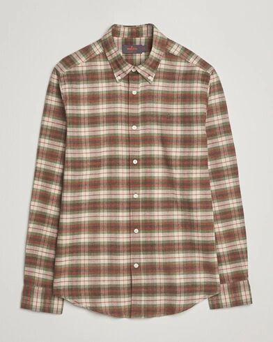 Morris Flannel Check Shirt Olive Morris Flannel Check Shirt Olive