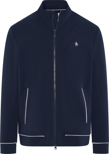 Original Penguin OP Earl Knit Track Jacket Golfjakke herre Black Iris Medium