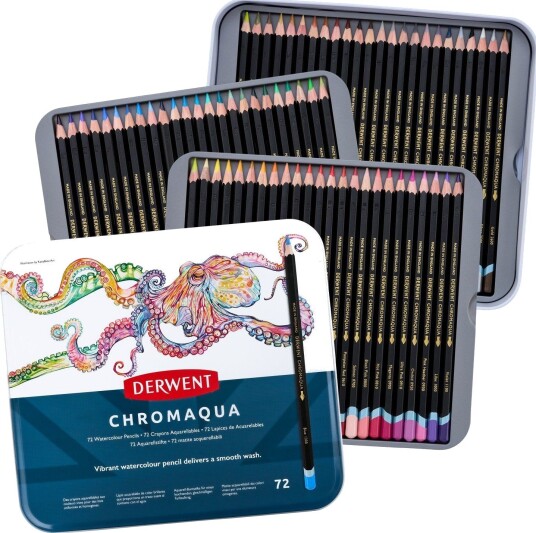 Derwent Chromaqua Watercolour Pencil - Med 72 Stk.