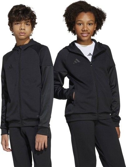 adidas Tiro 25 Full Zip Hettegenser Barn Svart 116 adidas Tiro 25 Full Zip Hettegenser Barn Svart 116