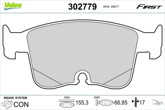 Bremseklosser VALEO 302779