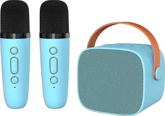 P2 Karaoke Bluetooth-Høyttaler for Barn med 2 Mikrofoner - Blå
