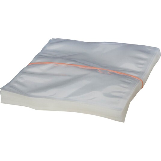 Finnvacum slette glatte blanke vakuumposer til kammermaskiner 80 my 28x33 cm - 100stk Finnvacum slette glatte blanke vakuumposer til kammermaskiner 80 my 28x33 cm - 100stk