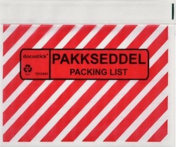 Følgeseddellomme C6 Med Tryk 1000St