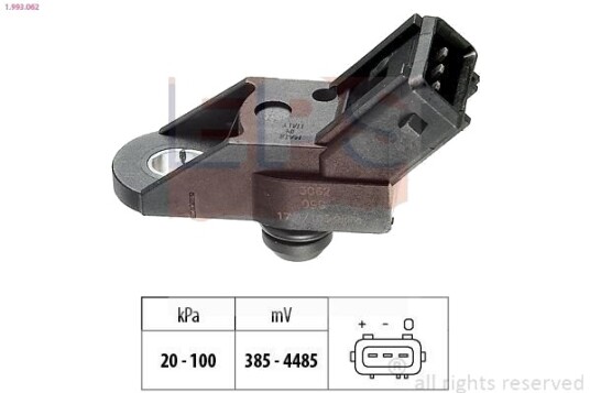 Lufttrykksensor, høydetilpasning EPS 1.993.062