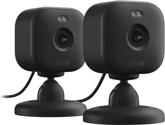 Blink Mini 2 Innendørs Sikkerhetskamera 2-Pack Svart