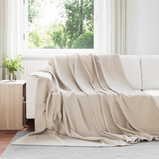 vidaXL Kastepledd 24 pcs Beige 270 x 240 cm Fleece