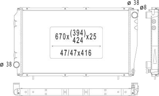 DIEDERICHS DCM3026 Radiator motorkjøling DIEDERICHS DCM3026 Radiator motorkjøling