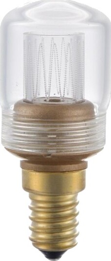 Spl E14 2W dimbar LED vintagepære   7cm 2000K klart glass rørformet   Dimbar : Dimbar Kulør : Ekstra varm