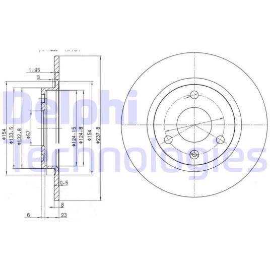 Bremseskive DELPHI BG2355