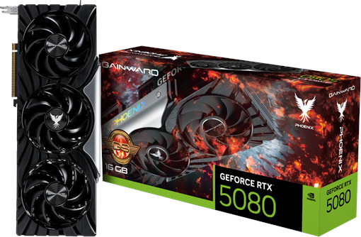 Gainward GeForce RTX 5080 Phoenix GS Grafikkort 16GB GDDR7 PCI Express 5.0 Gainward GeForce RTX 5080 Phoenix GS Grafikkort 16GB GDDR7 PCI Express 5.0