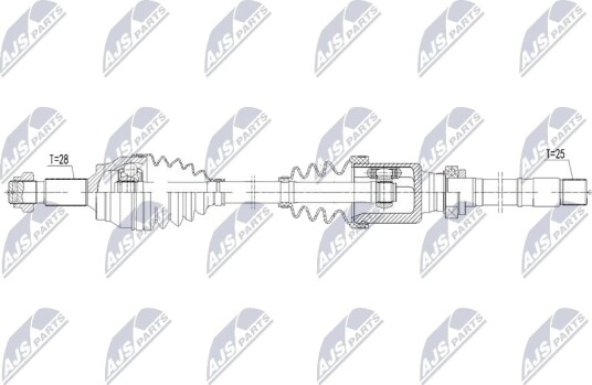 NTY NPW PE 139 Drivaksel