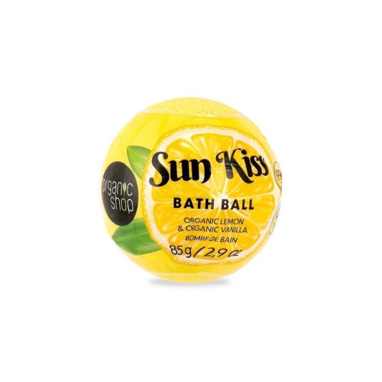 Organic Shop bath ball lemon & vanilla 85 g Organic Shop bath ball lemon & vanilla 85 g