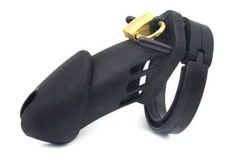 Cocklock CB-6000 Silicone Male Chastity Cage Black