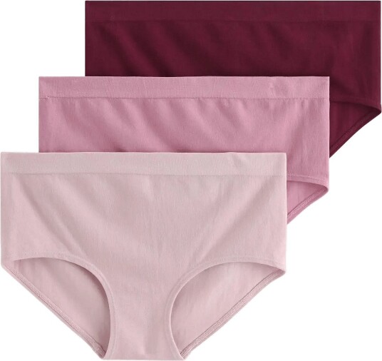 Lindex 3 Pack Seamless Briefs With Regular Waist Purple XXL