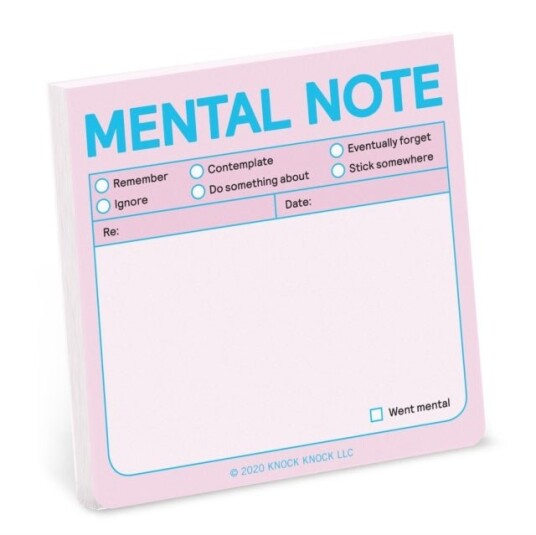 Knock Knock Mental Note Sticky Notes Pastel Edition