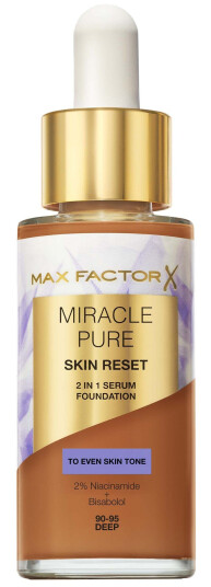 Max Factor Miracle Pure 2in1 Serum Foundation 30 ml 80-85 Medium Dermatologisk Testet