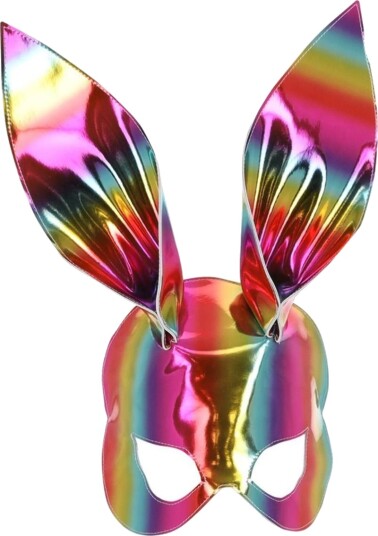 Regnbuefarget Bunny Øyemaske