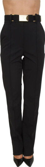 Elisabetta Franchi Dame Bukser Svart M, Elisabetta Franchi Dame Bukser Svart M,