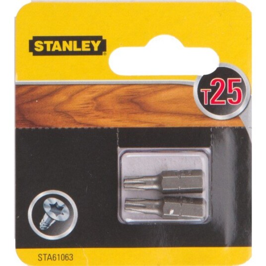 Stanley T25 Torx Bits 25mm 2pk High-Tec Torsion Elektroverktøy Tilbehør