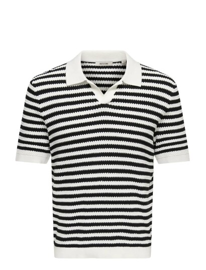 ONLY & SONS Onsserge Reg Ss Split Neck Knit Black M