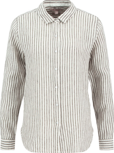 Barbour Women's Marine Shirt Dusky Khaki Stripe L Barbour Women's Marine Shirt Dusky Khaki Stripe L