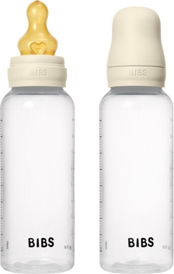 BIBS Lateks Babyflaske 2-pakning 270 ml Medium Flyt Elfenben BIBS Lateks Babyflaske 2-pakning 270 ml Medium Flyt Elfenben